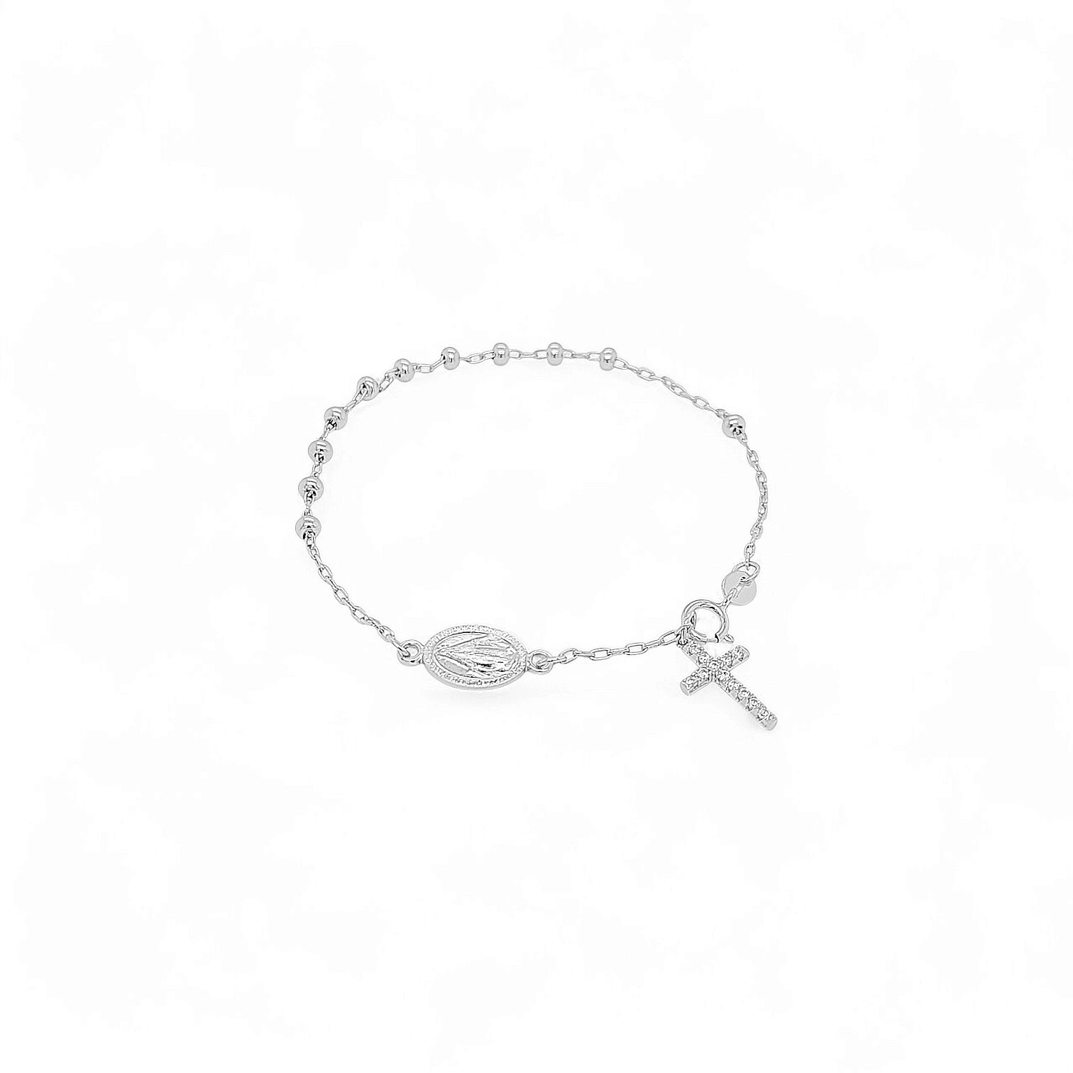 Bella Rosary Bracelet in Silver - 925 Sterling Silver Wholesale Jewelry
