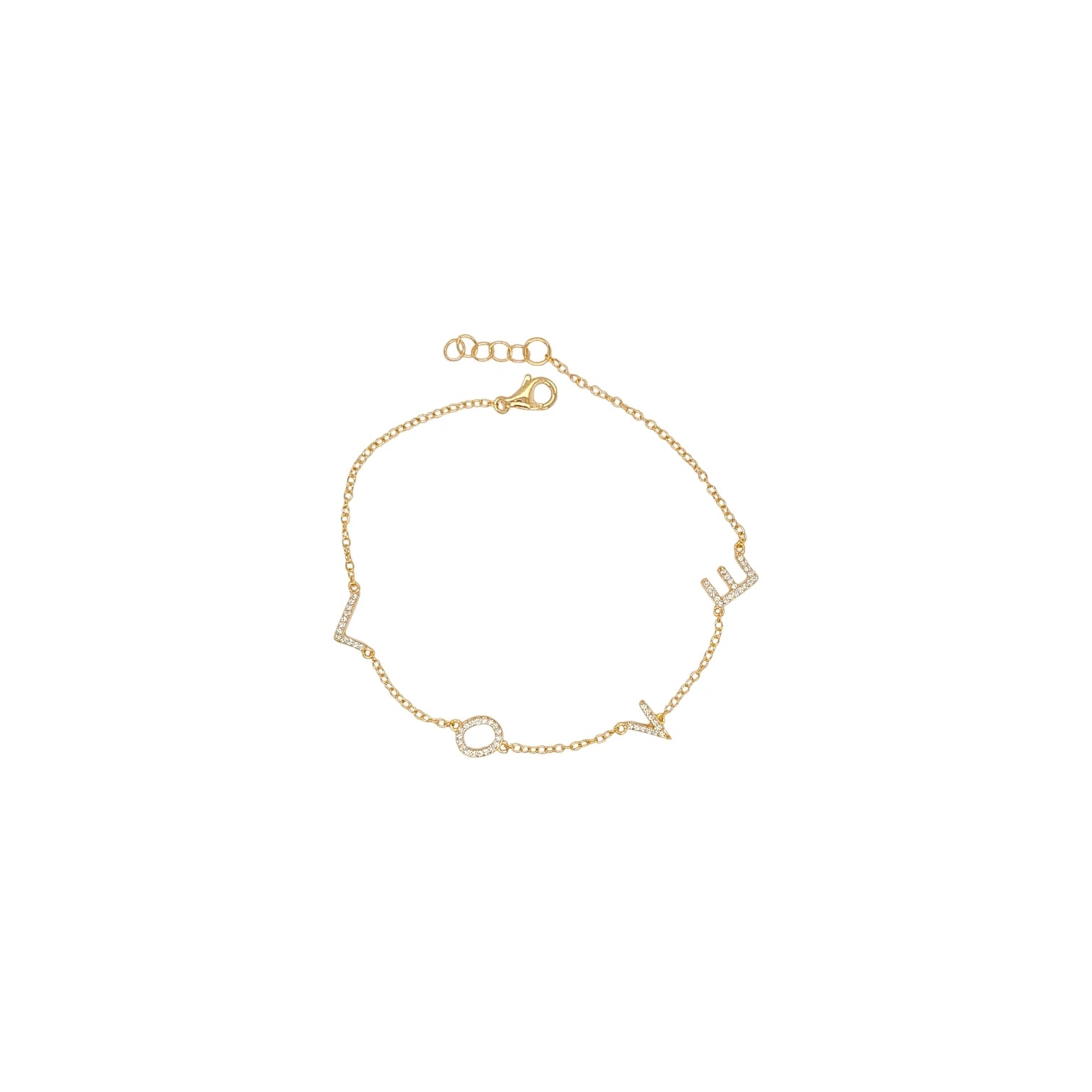 Preziosa L O V E Bracelet in Gold - 925 Sterling Silver Wholesale Jewelry