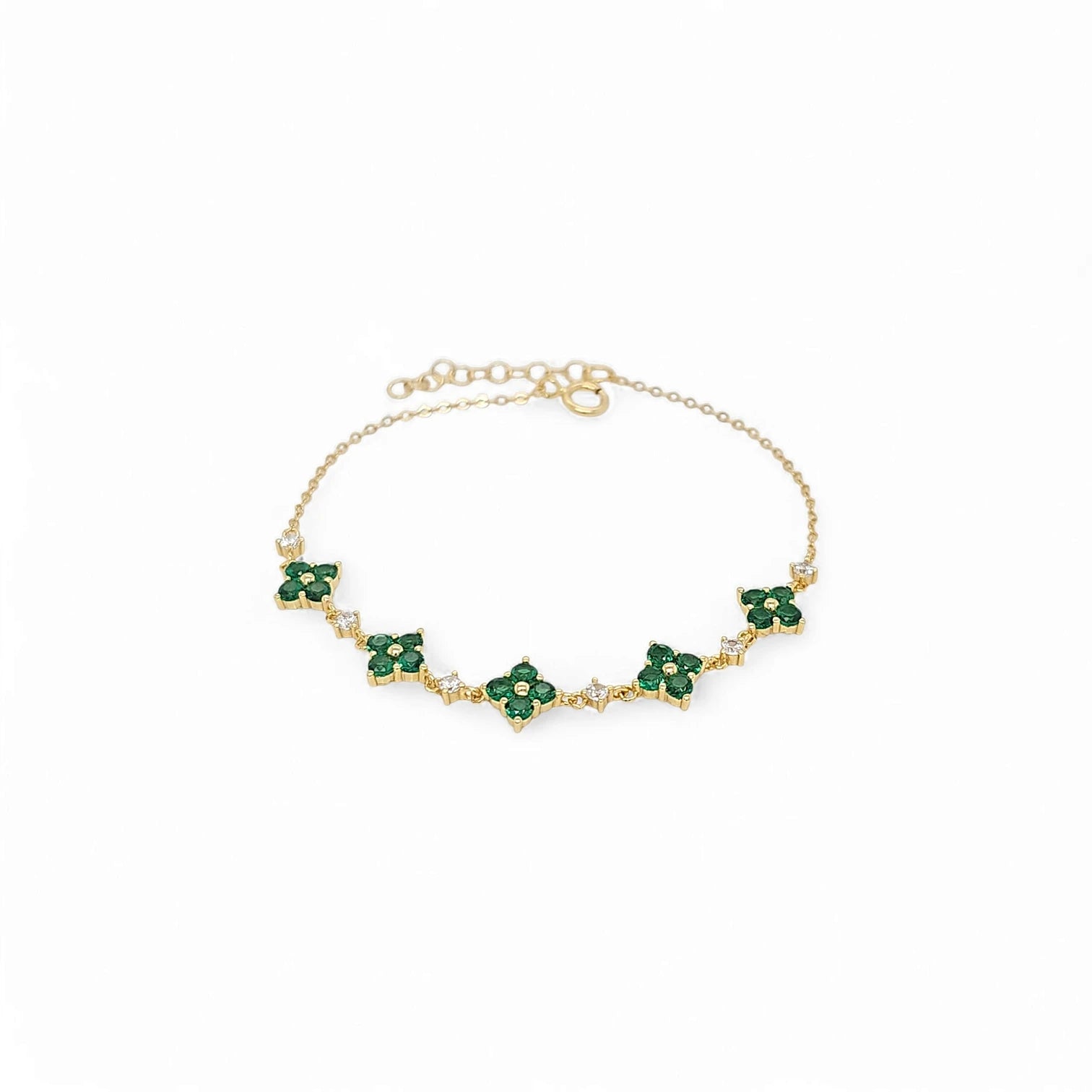 Aura France Bracelet in Green - 925 Sterling Silver Wholesale Jewelry