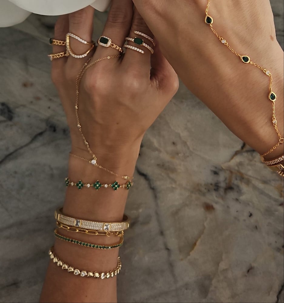 Riviera Hand Chain Le Vie Pavé Necklace view 5