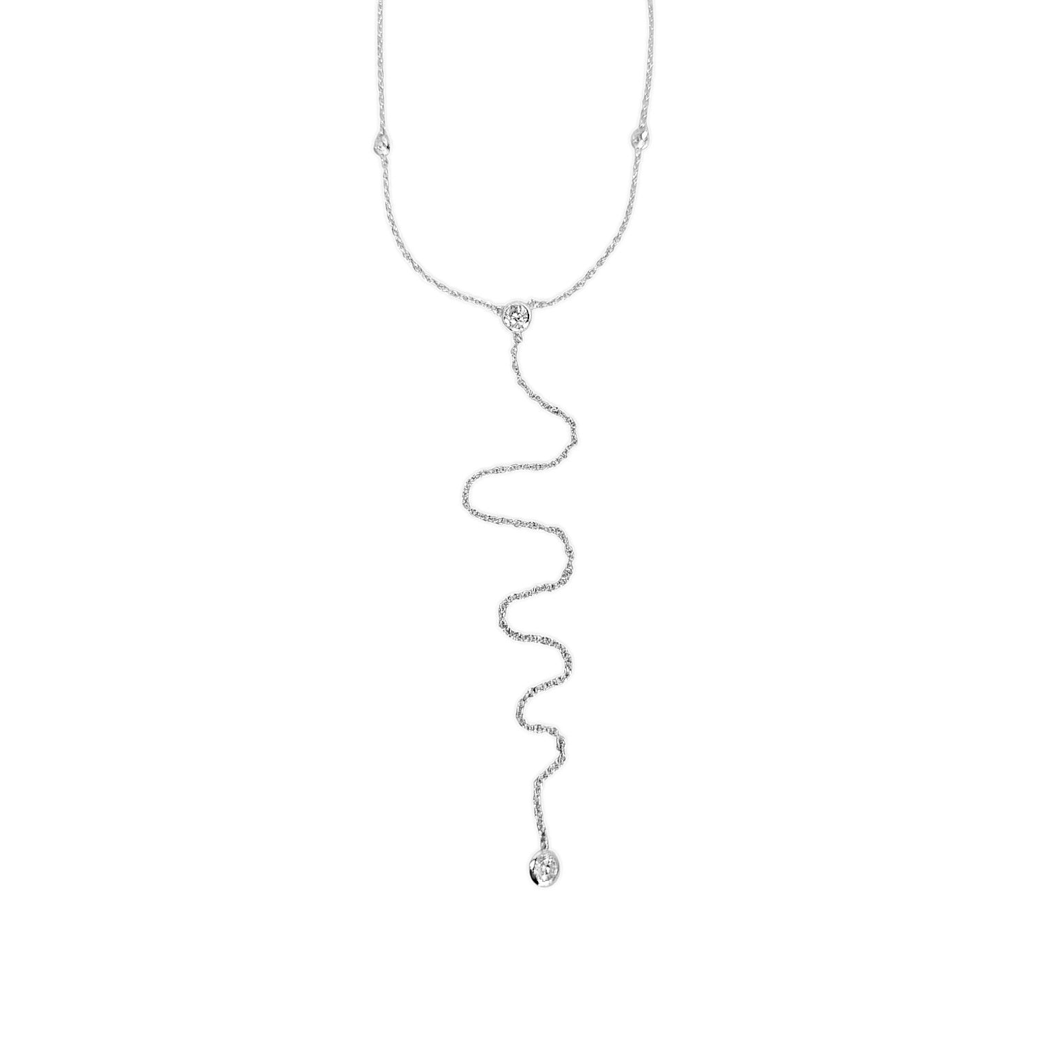 Lumina Pavé Drop Lariat view 3
