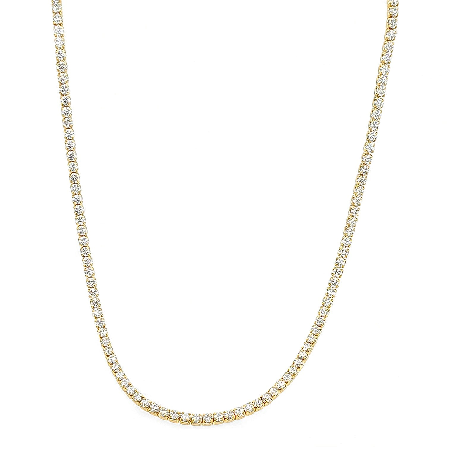 Gioia Tennis 2mm Necklace in Gold - 925 Sterling Silver Wholesale Jewelry