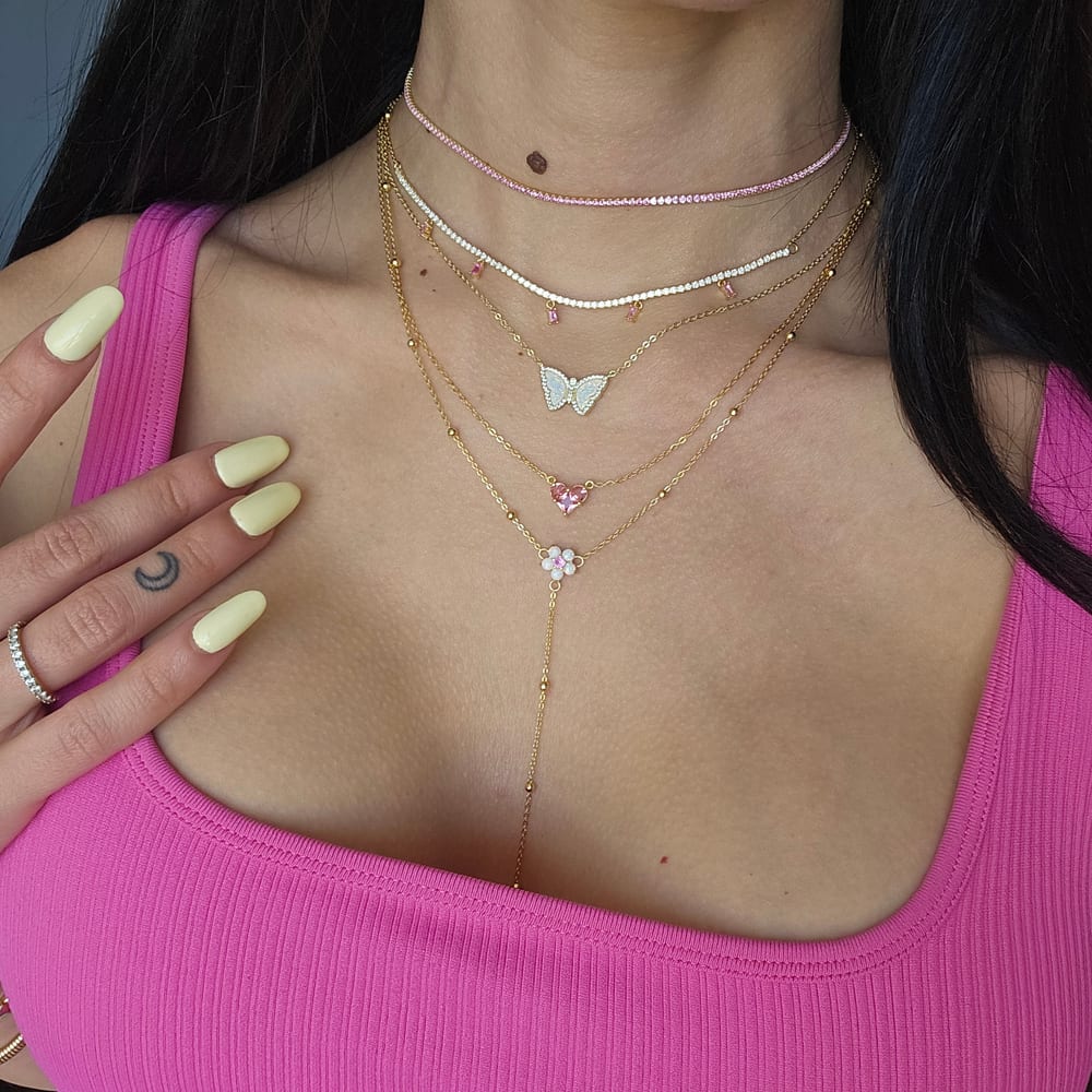 Gioia Tennis 2mm Necklace view 4