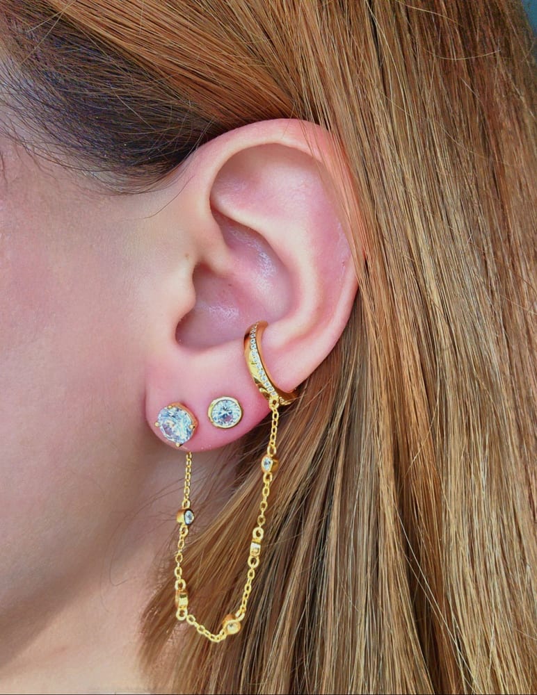 Fiore Pavé Bessel Pavé Studs view 2