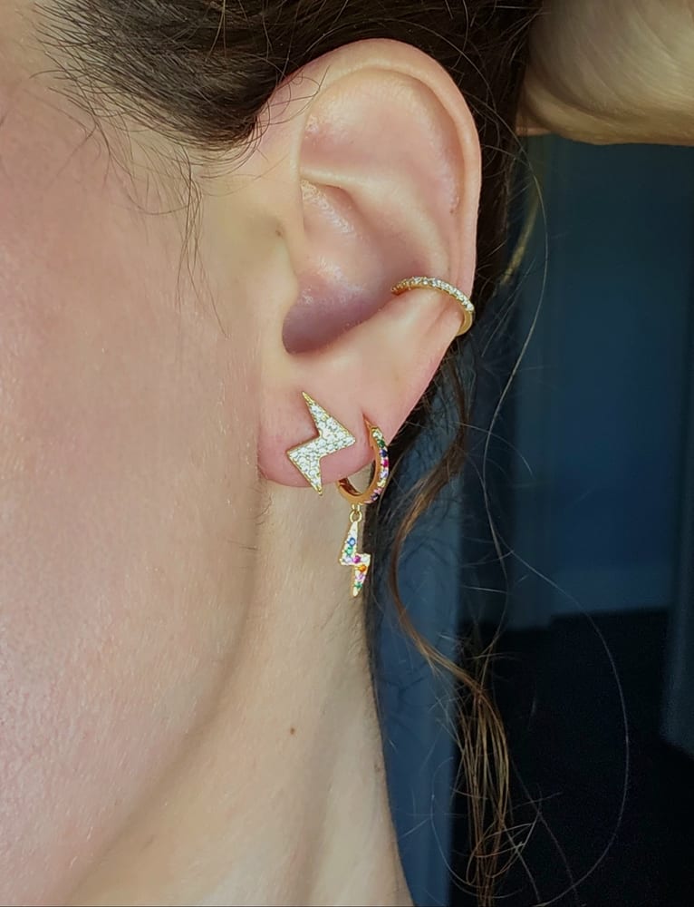 Fiore Rayo Pavé Studs view 2