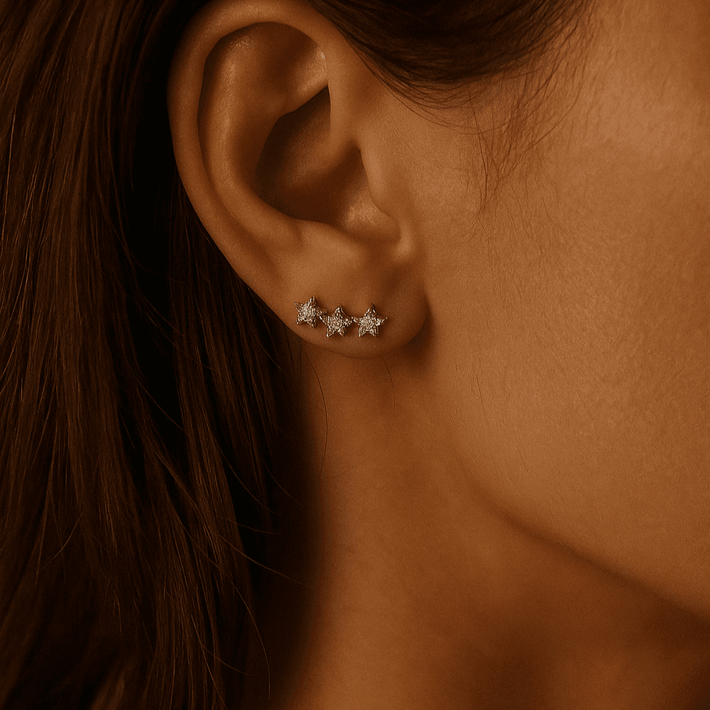 Bellissima 3 Mini Stars Pavé Studs view 2