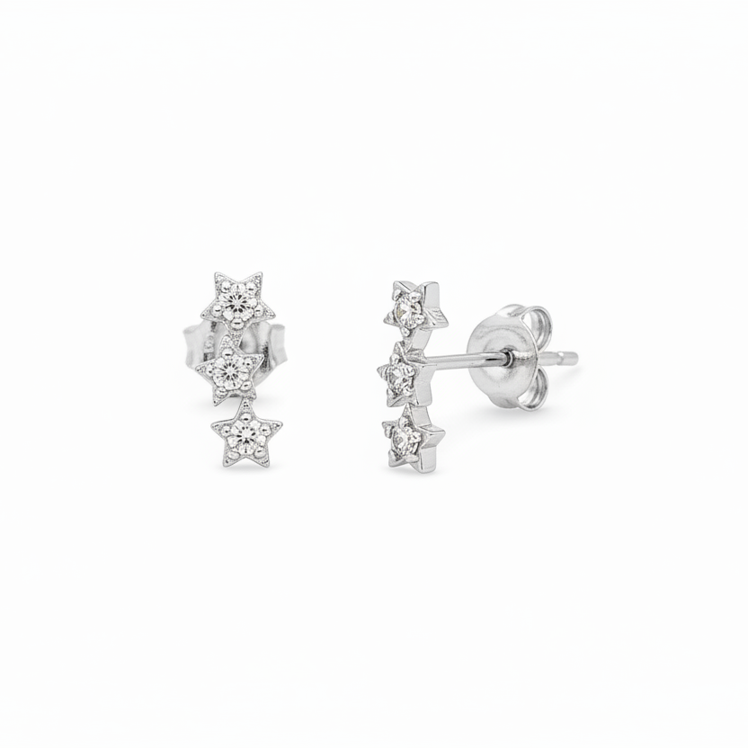 Bellissima 3 Mini Stars Pavé Studs view 3