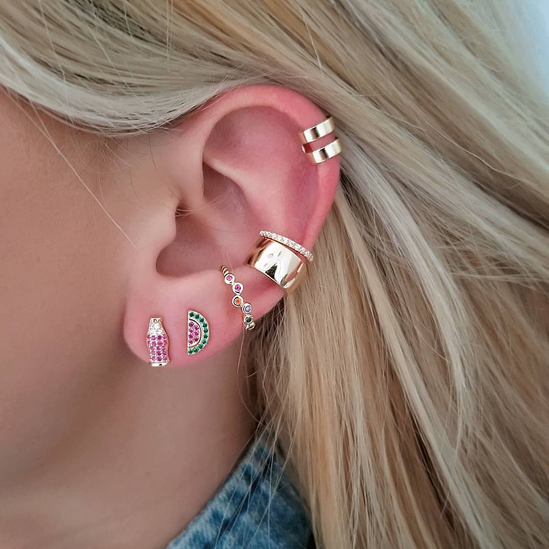 Eterna Soda Shine Pavé Studs view 2