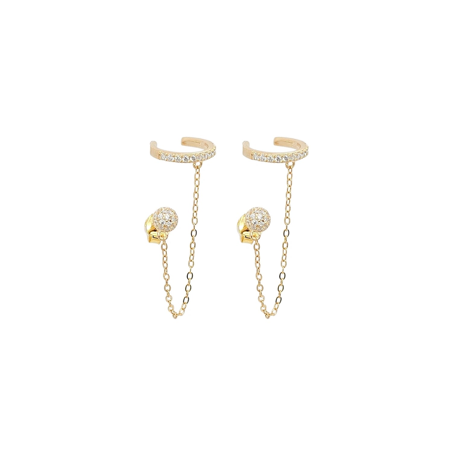 Verona Amore Drop Earrings in Gold - 925 Sterling Silver Wholesale Jewelry