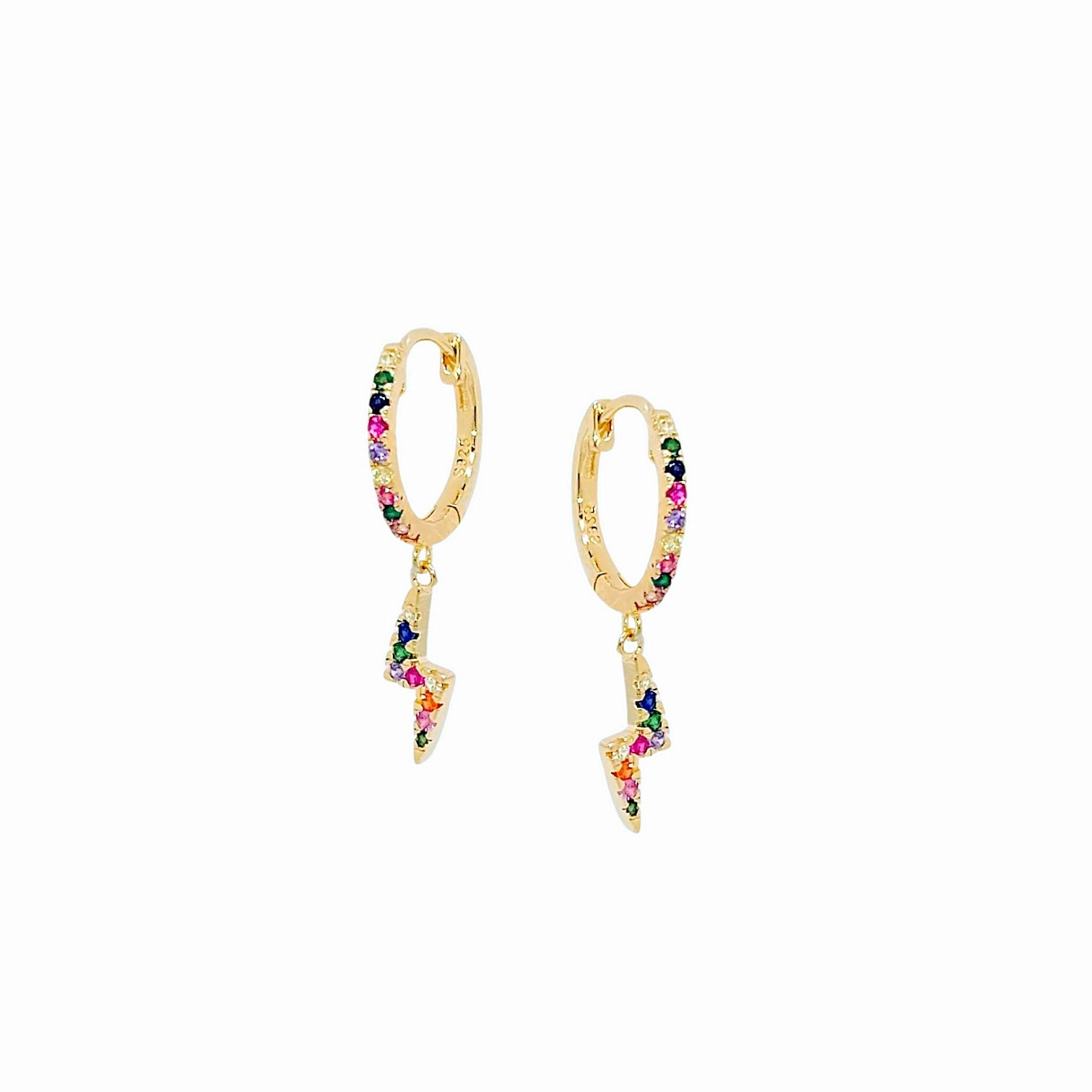 Gioia Rayo Huggie Hoops in Gold - 925 Sterling Silver Wholesale Jewelry