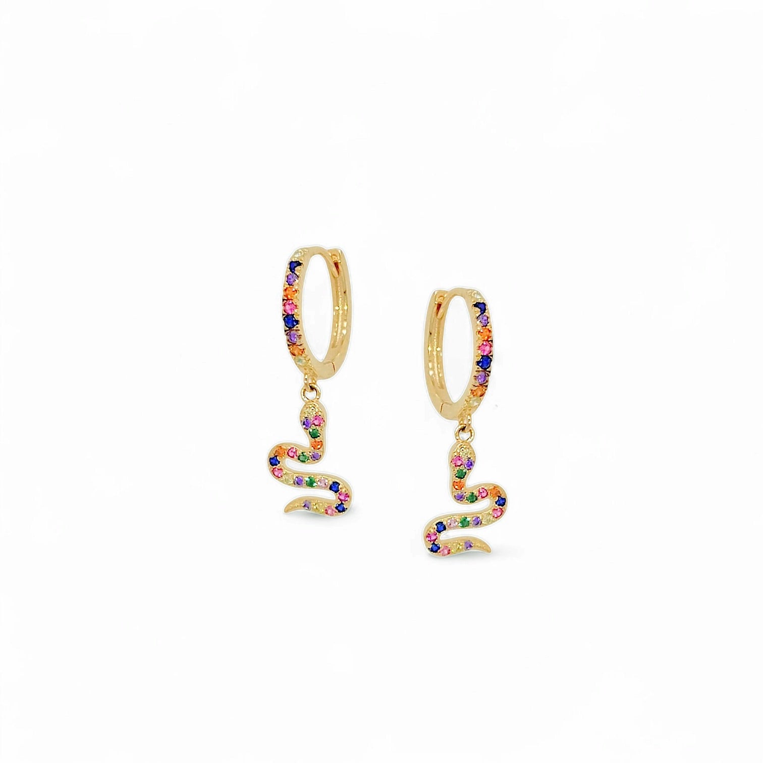 Bellissima EA Pavé Snake Huggie Hoops view 3