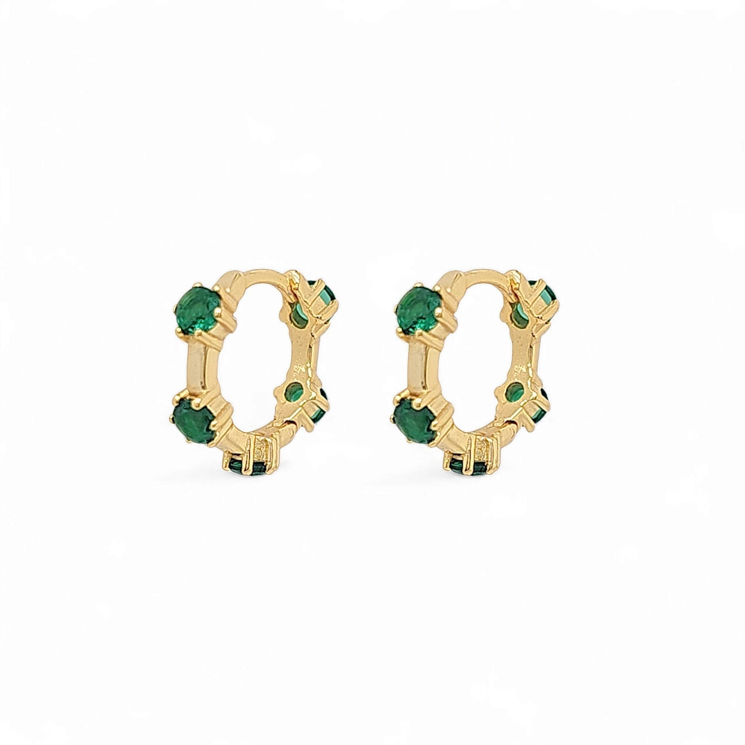 Solare Color Pavé Huggie Hoops view 3