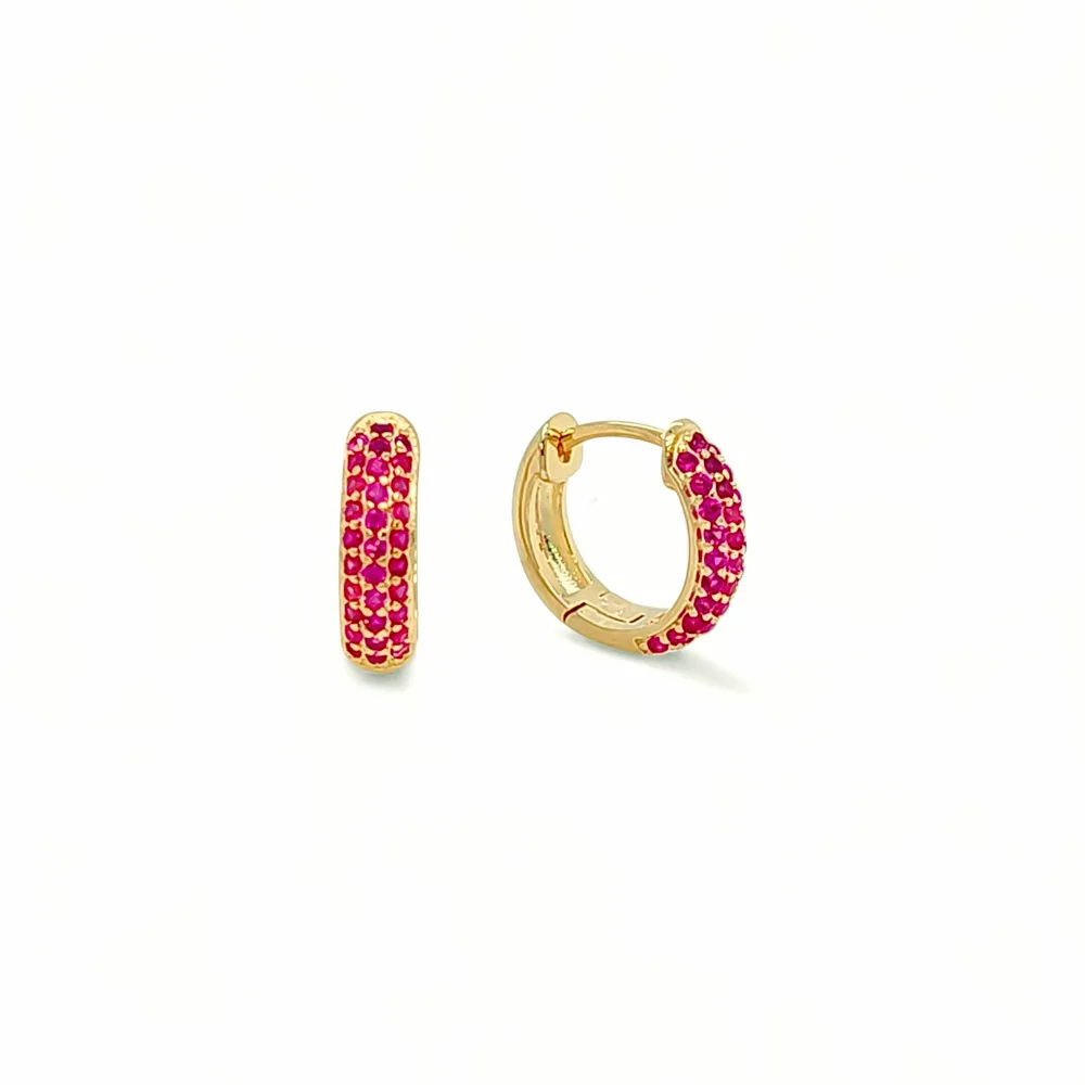 Lucia Excellence Huggie Hoops in Gold - 925 Sterling Silver Wholesale Jewelry