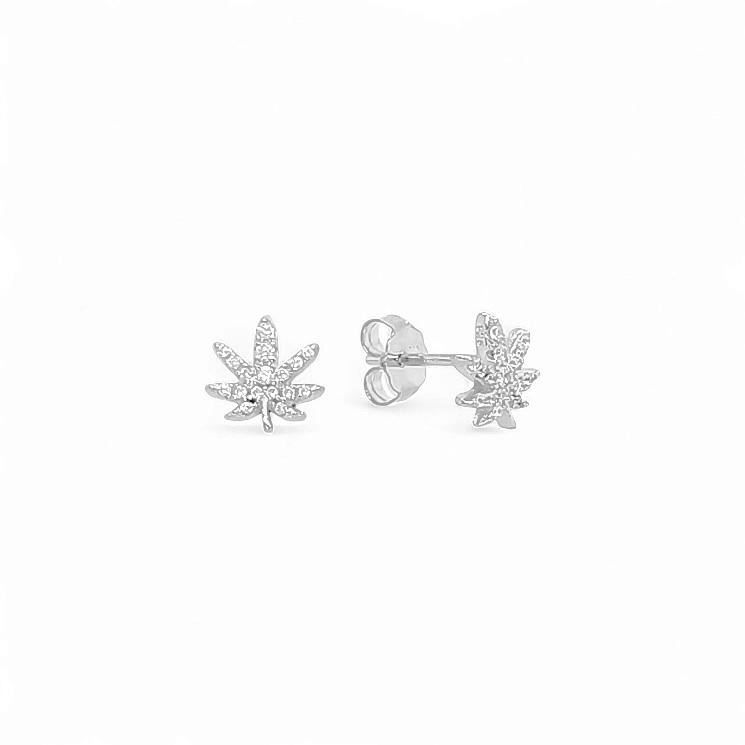 Amalfi Weed Pavé Studs view 3