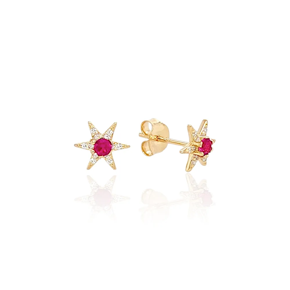Eterna Dotpoint Star Pavé Studs view 3