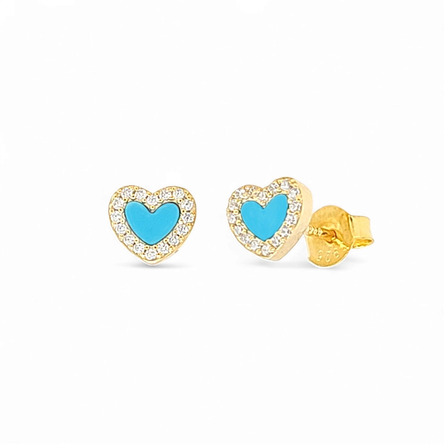 Tesoro Cute Heart Pavé Studs view 5