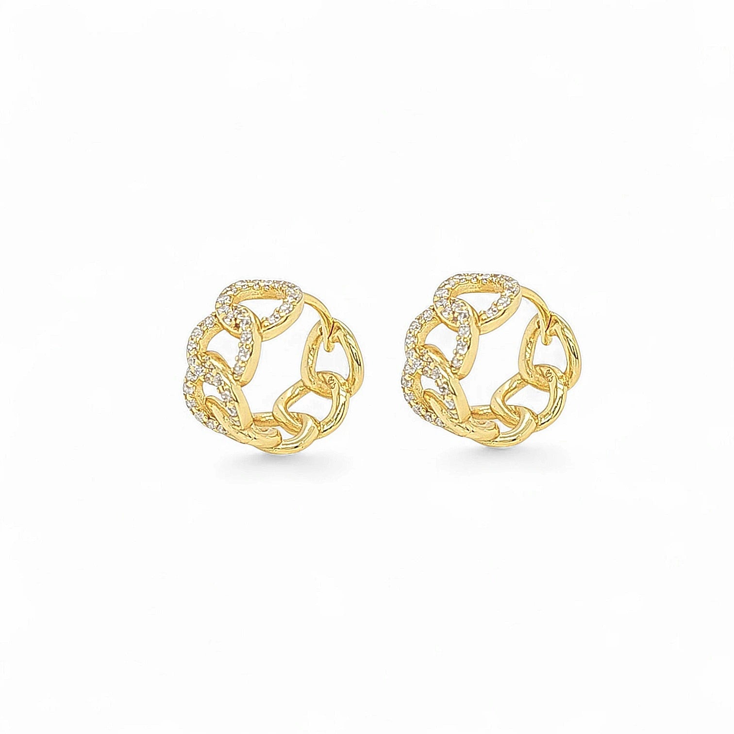 Speranza Lodi Pavé Huggie Hoops in Gold - 925 Sterling Silver Wholesale Jewelry