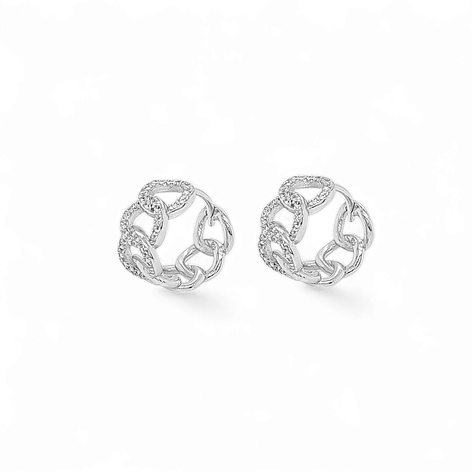 Speranza Lodi Pavé Huggie Hoops view 3