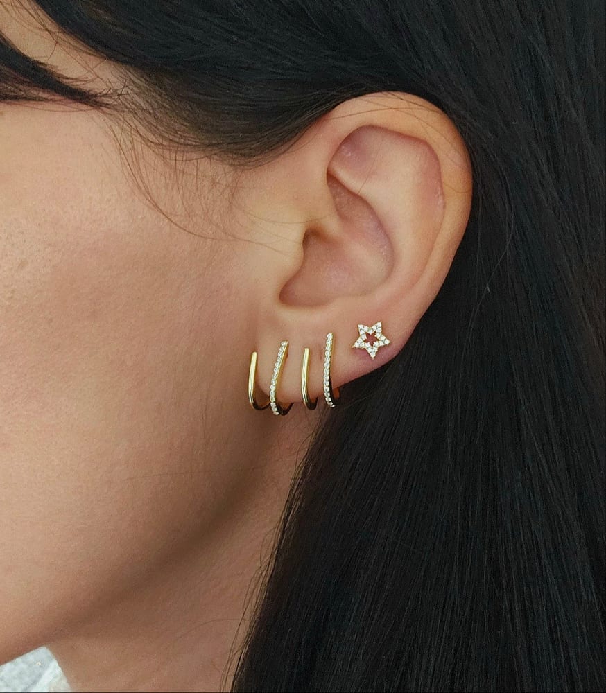 Valentina EA Pentastar Pavé Studs view 3