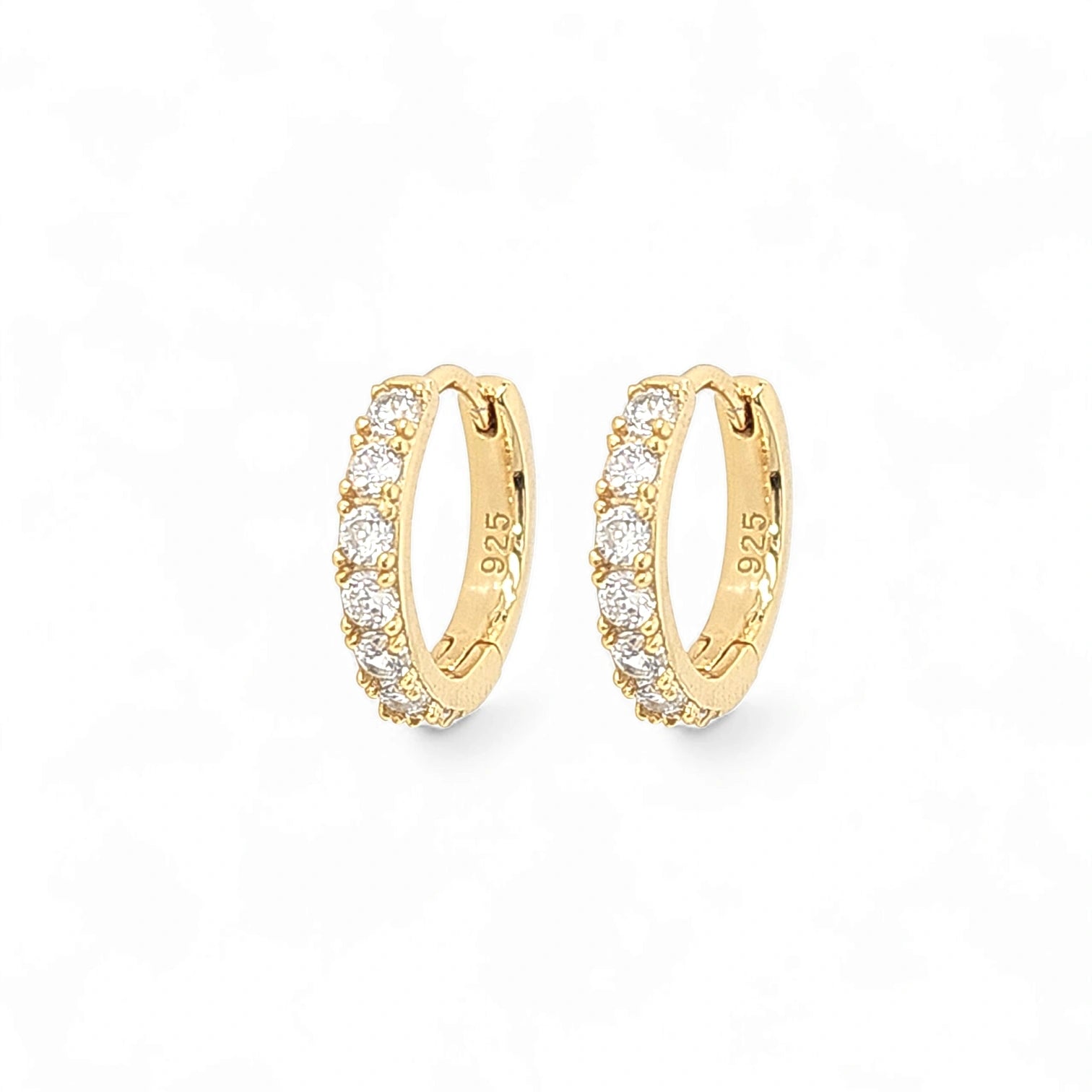 Preziosa Trend Huggie Hoops in Gold - 925 Sterling Silver Wholesale Jewelry