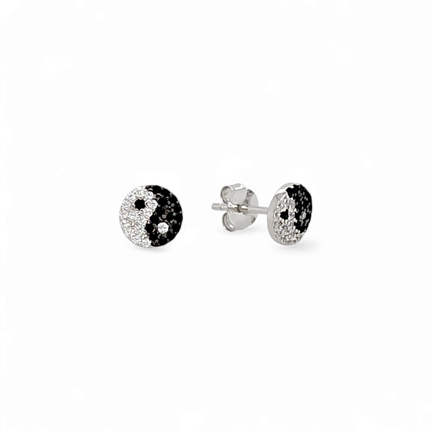 Lucia Yingyang Pavé Studs view 3