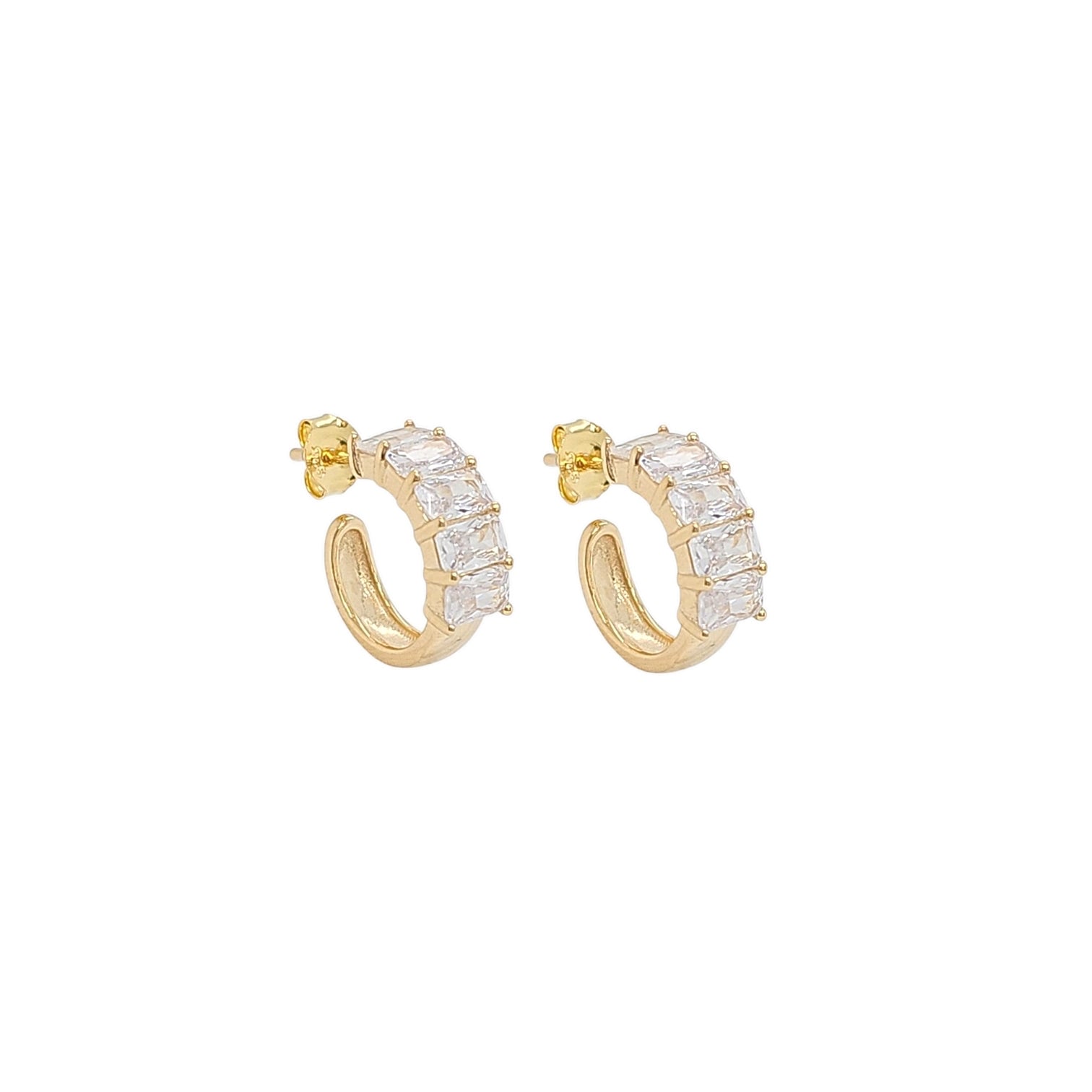 Amalfi EA Majestic Huggie Hoops in Gold - 925 Sterling Silver Wholesale Jewelry