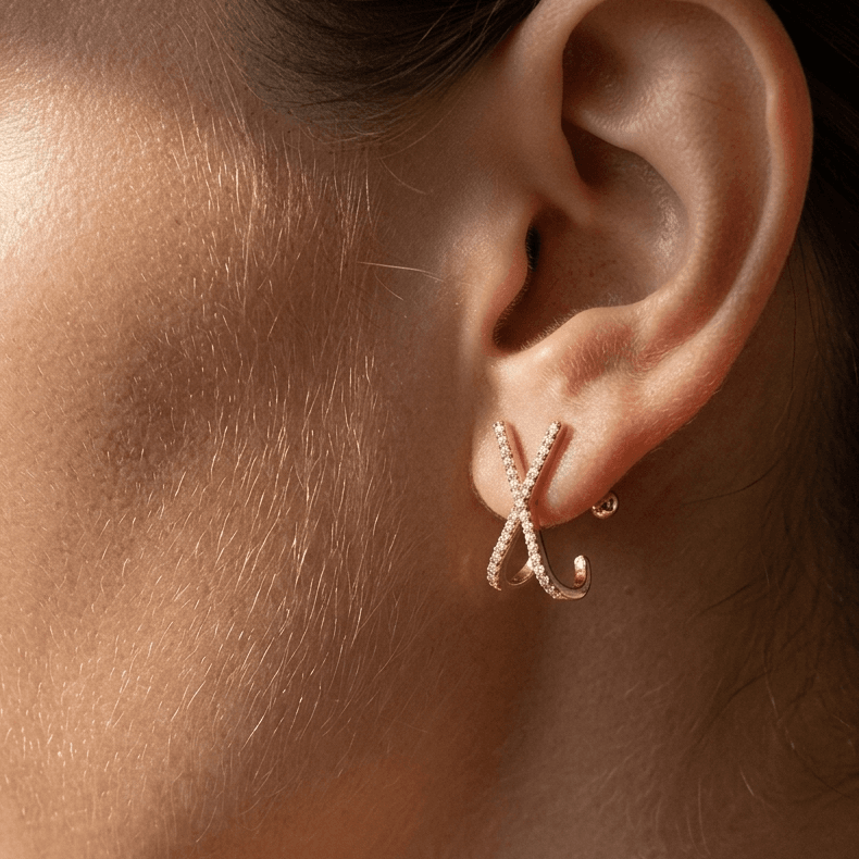 Amalfi X Pavé Earrings view 2