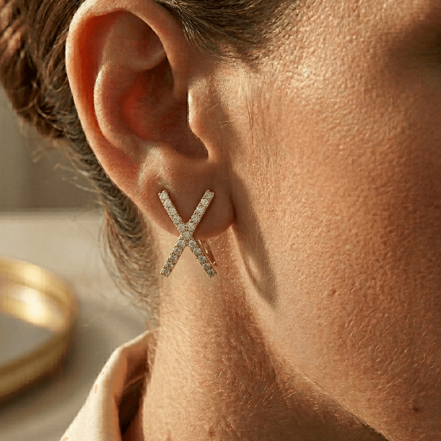 Amalfi X Pavé Earrings view 4