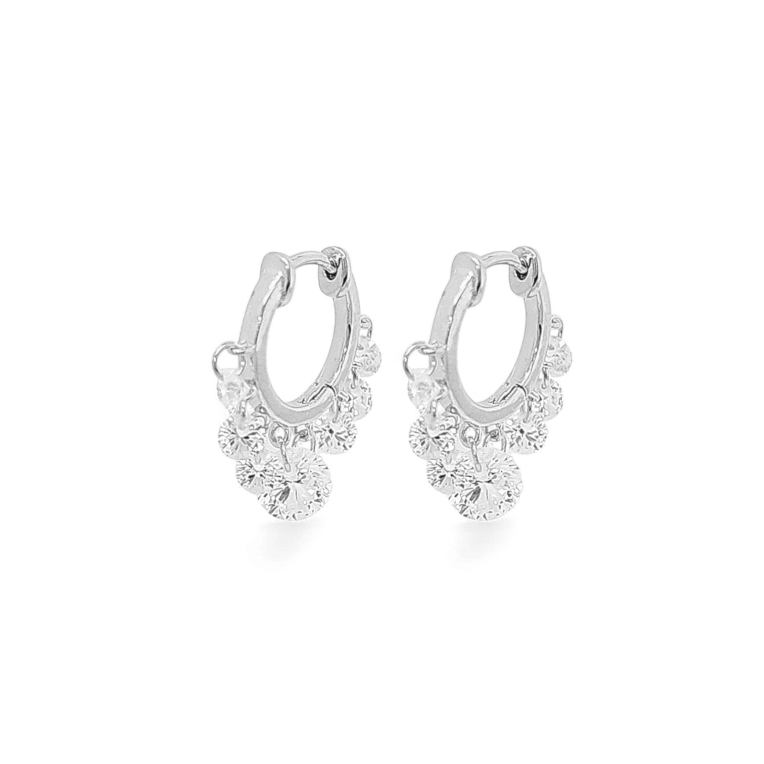 Serena Harlee Huggie Hoops in Silver - 925 Sterling Silver Wholesale Jewelry
