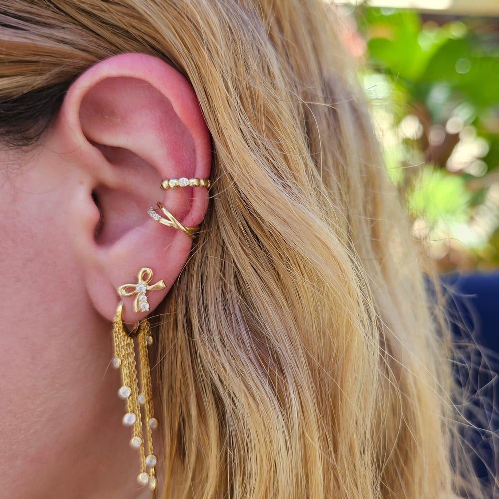 Chiara Elite Huggie Hoops view 3