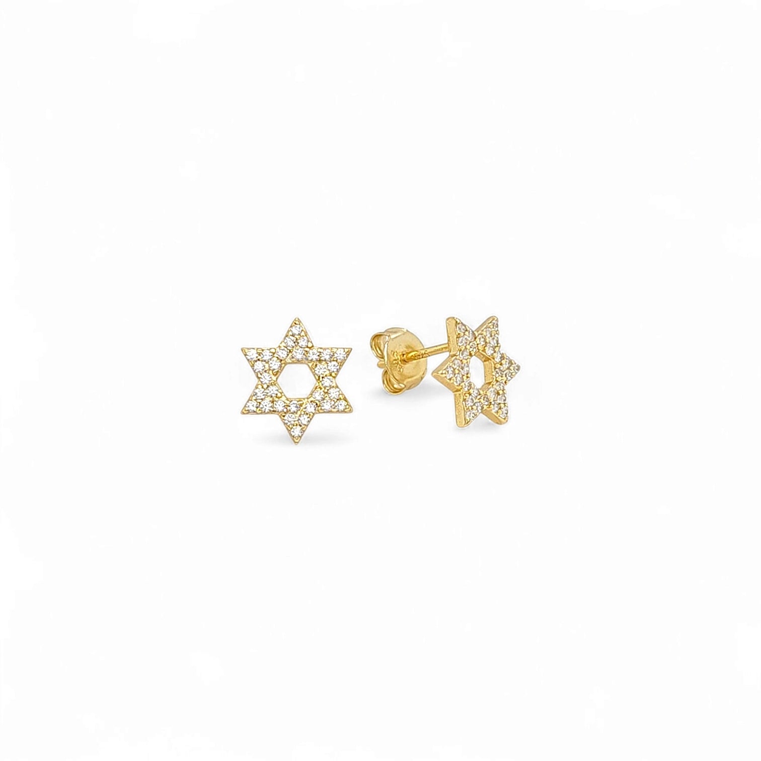 Firenze EA Star of David Pavé Studs view 2
