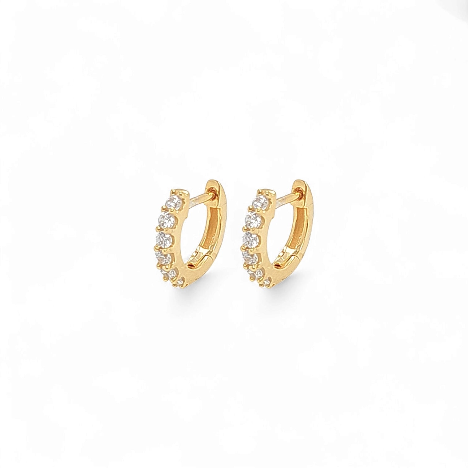 Fiore Classic Huggie Hoops view 2