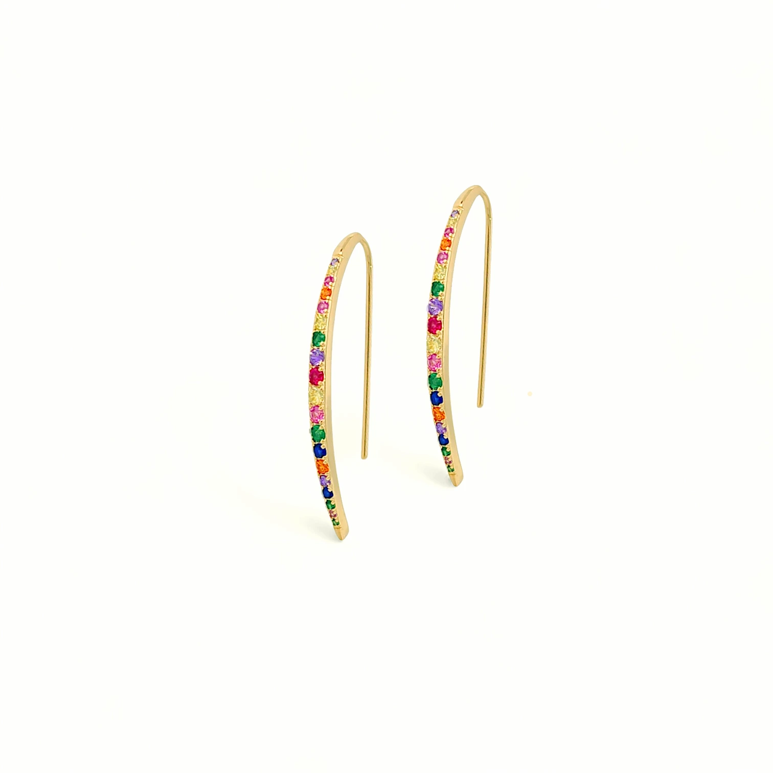 Gioia LineVibes Drop Earrings in Multicolor - 925 Sterling Silver Wholesale Jewelry