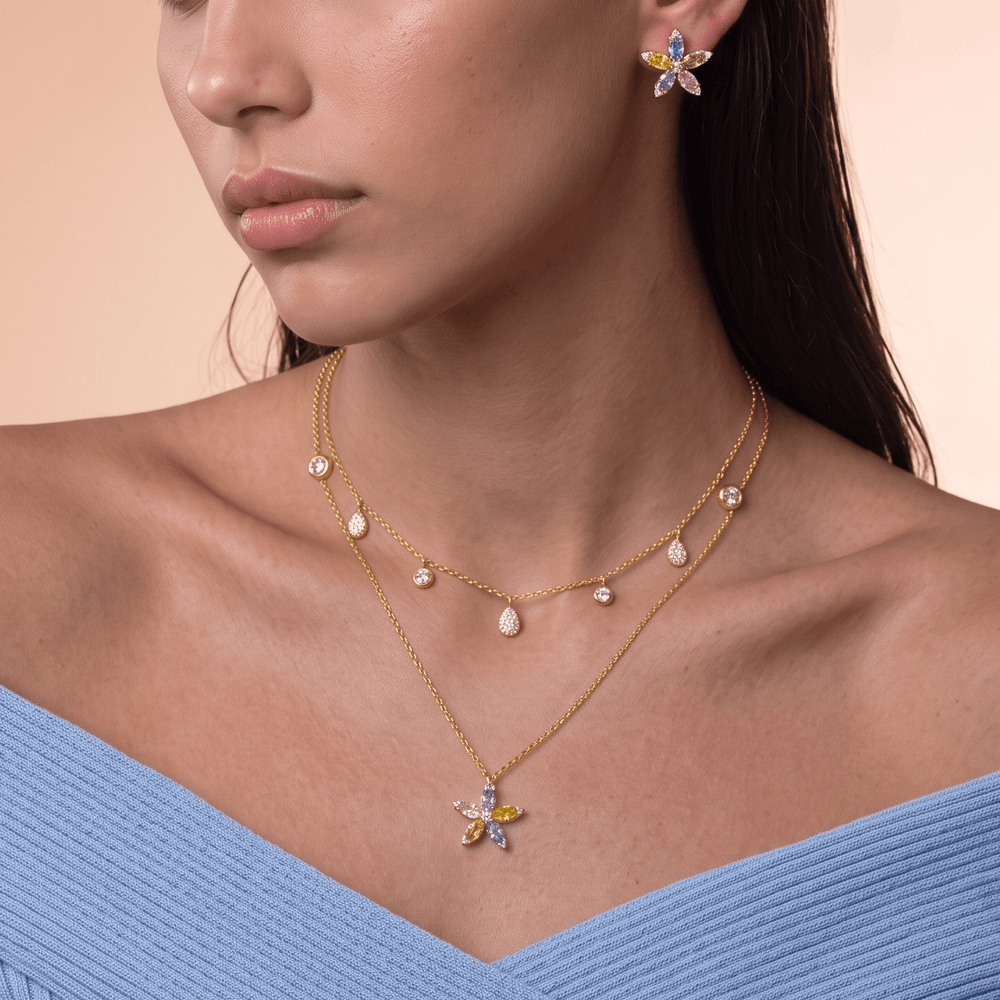 Celeste Multi Pear Necklace view 3