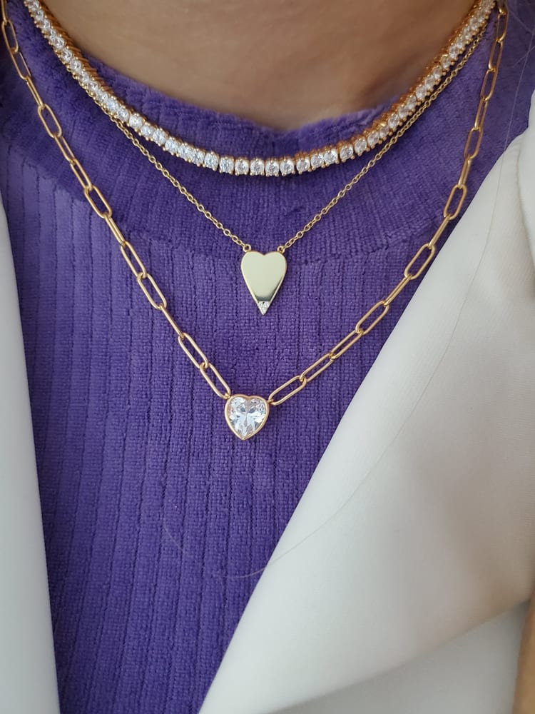 Solare Link Heart Necklace view 2