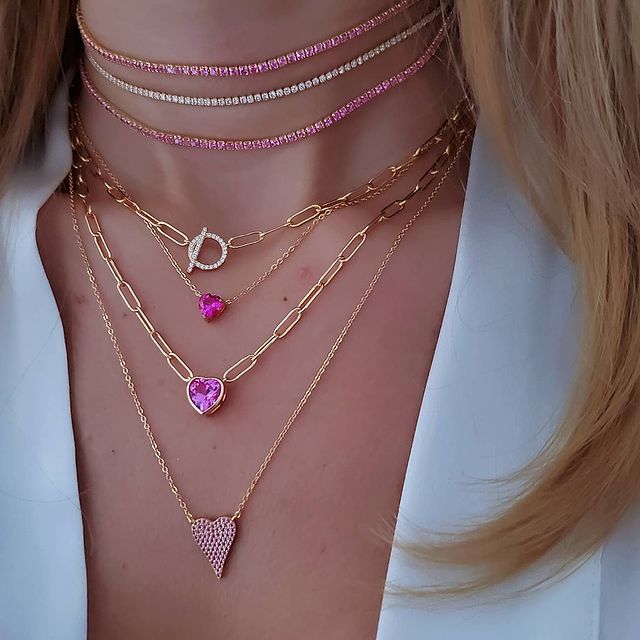 Solare Link Heart Necklace view 4
