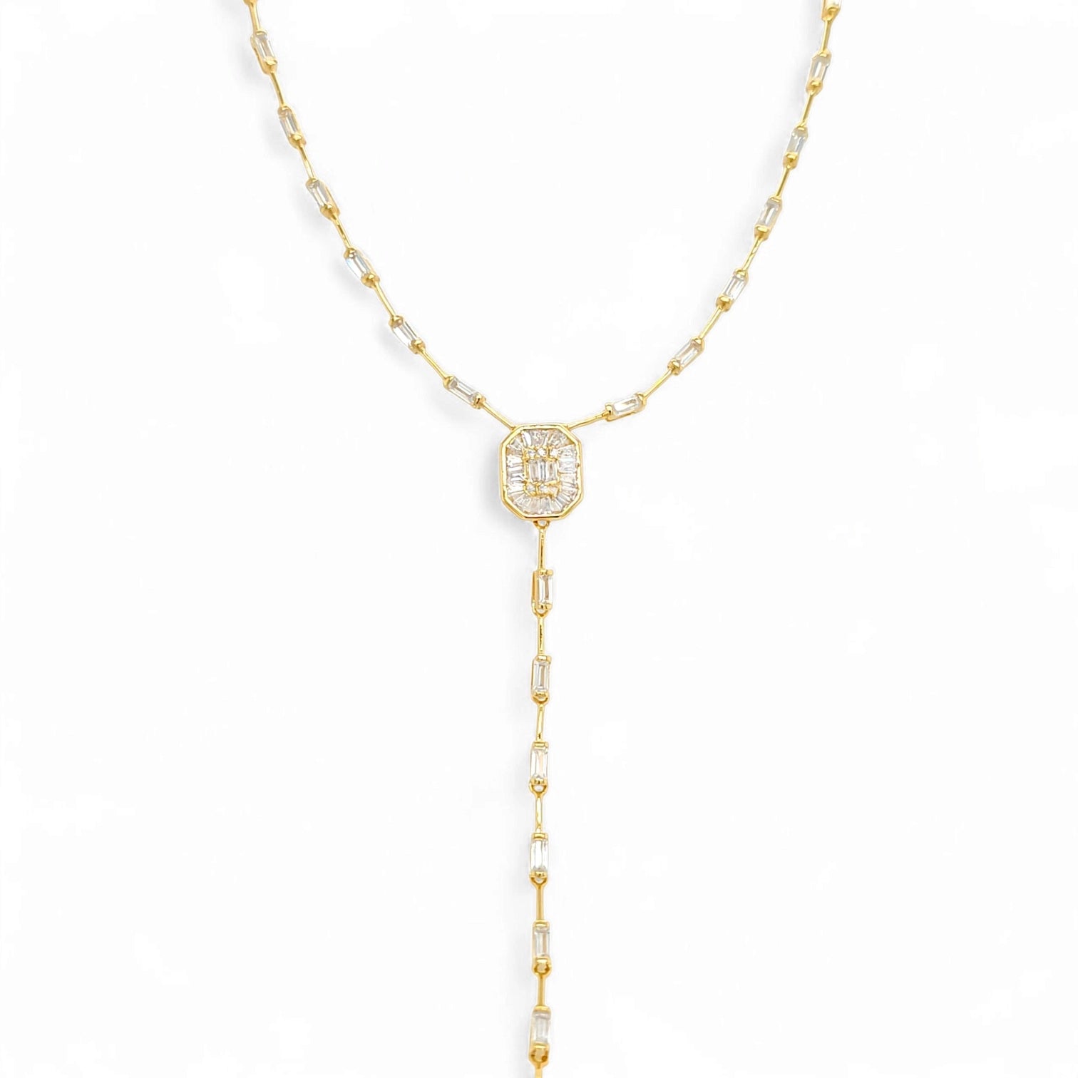 Siena Amara Drop Lariat in Gold - 925 Sterling Silver Wholesale Jewelry