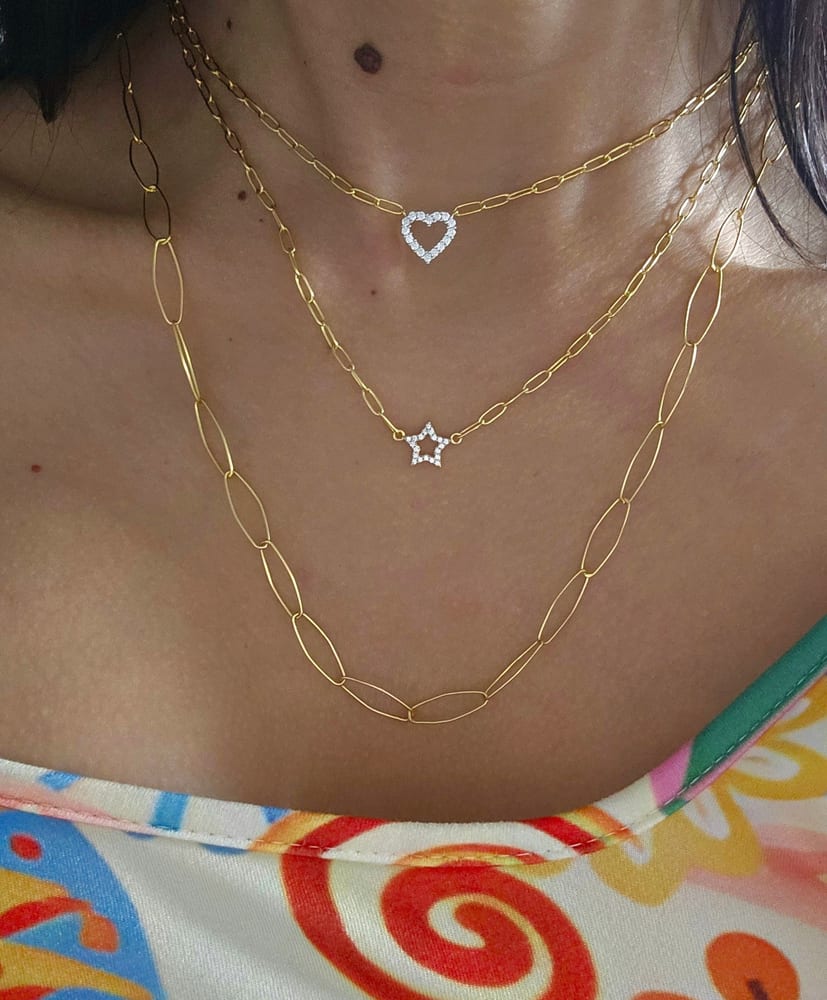 Gioia Twotones Star Link Necklace view 2