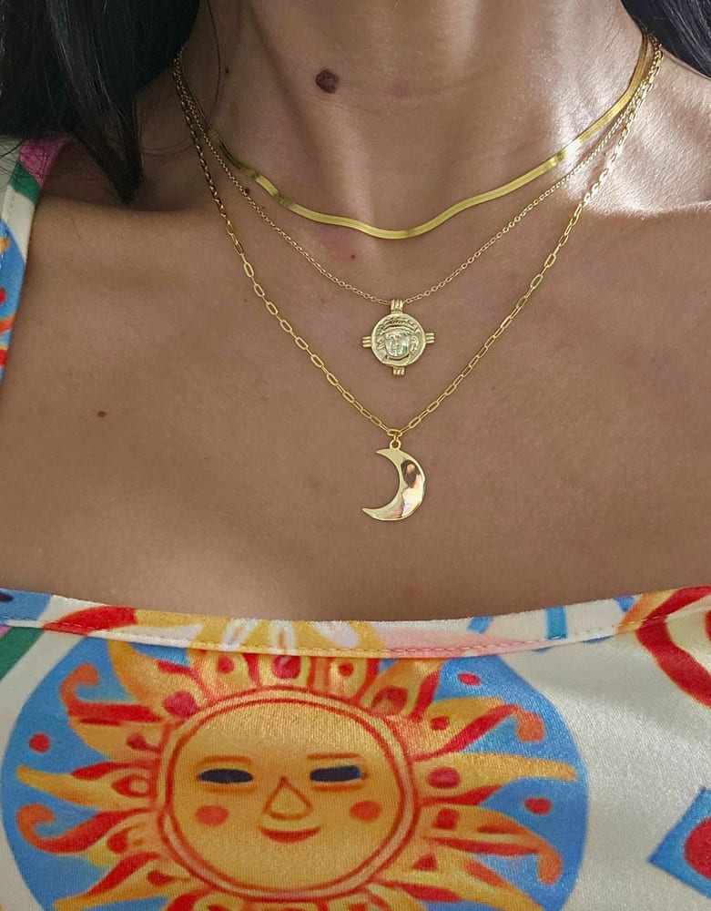 Gemma Thin Snake Necklace view 2