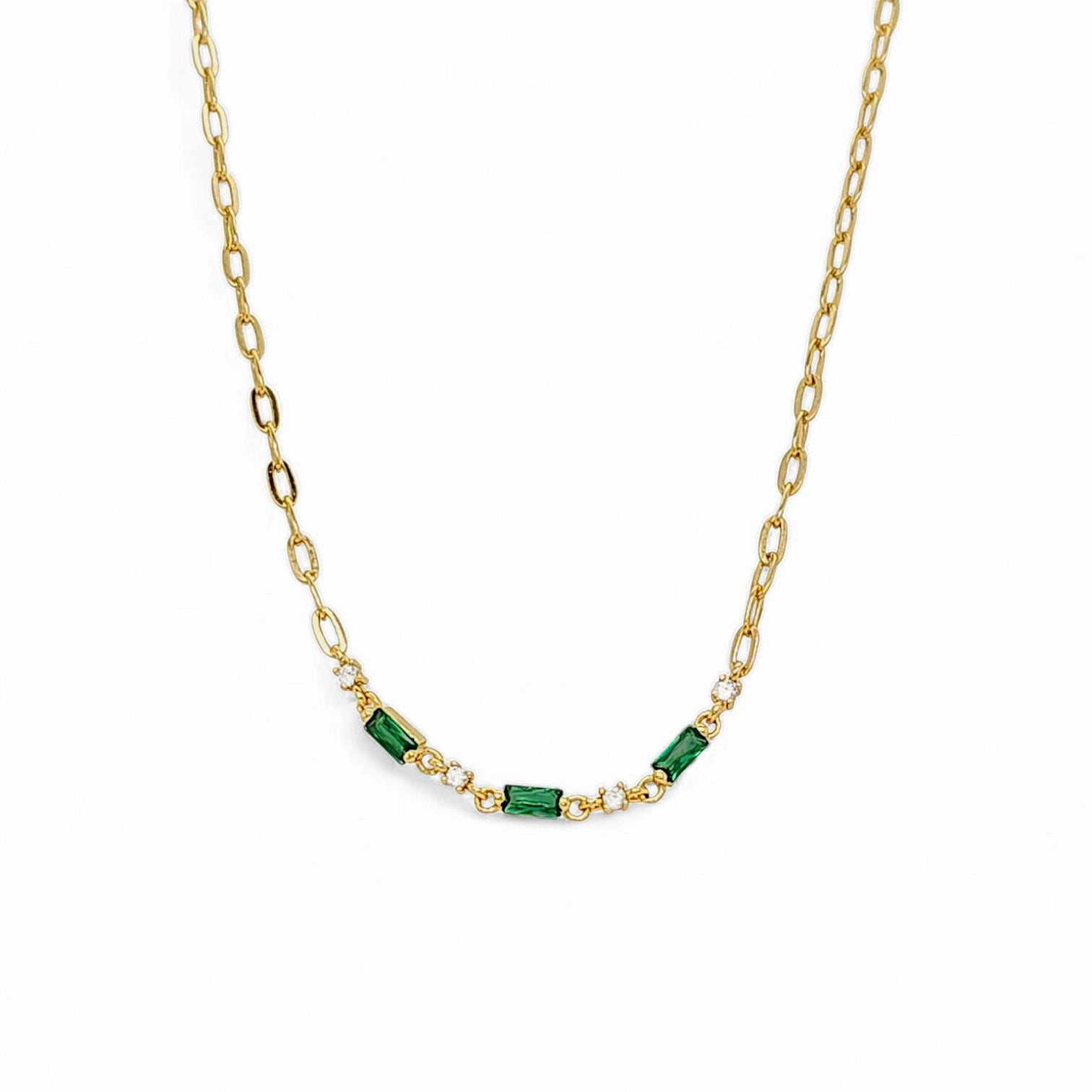 Capri Italy Necklace in Green - 925 Sterling Silver Wholesale Jewelry