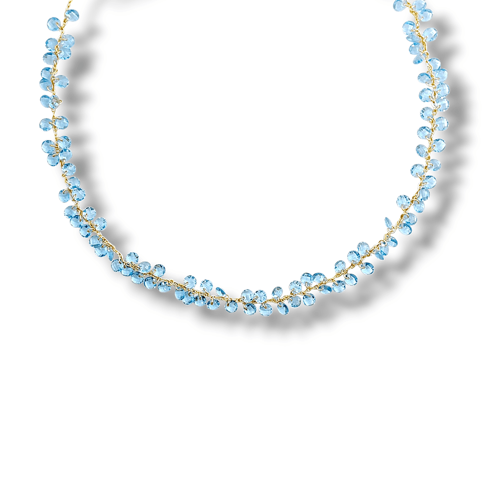 Fiore Crystal Cluster Vine Necklace view 2