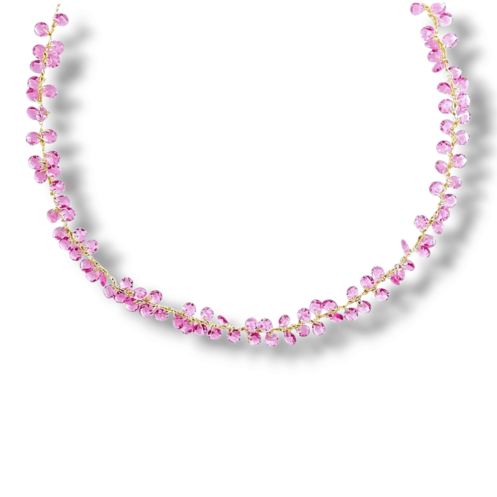 Fiore Crystal Cluster Vine Necklace view 5