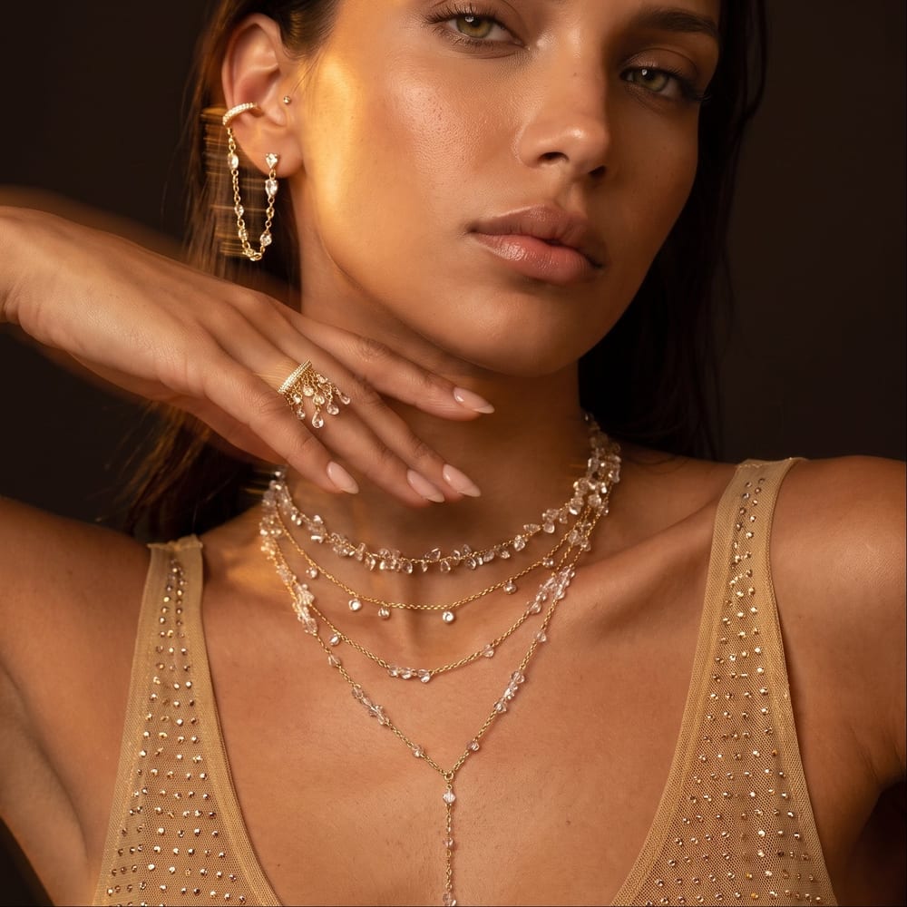 Stella Cascata Drop Lariat view 2