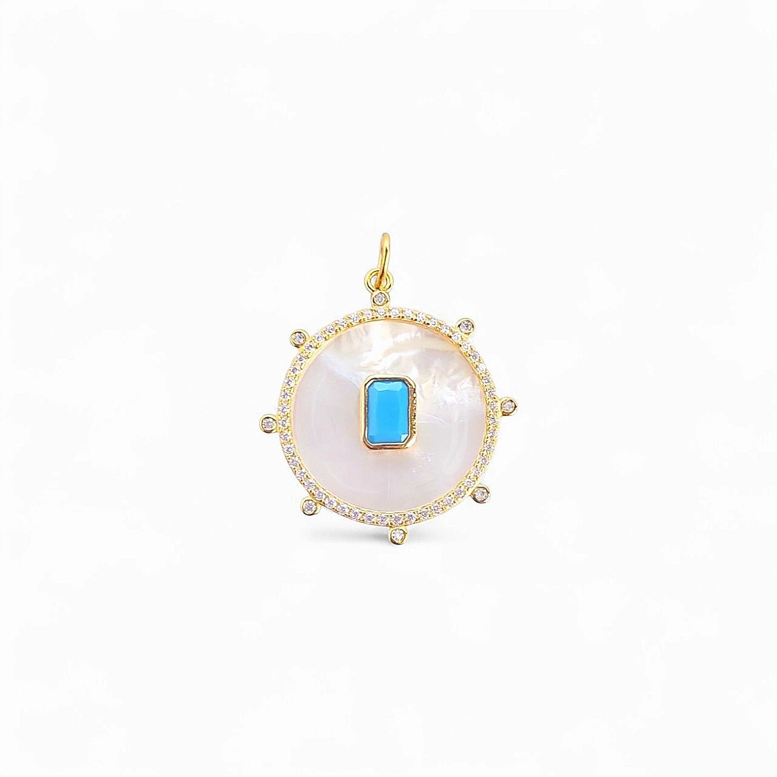 Regale Milan Medal Pendant Necklace in Turquoise - 925 Sterling Silver Wholesale Jewelry