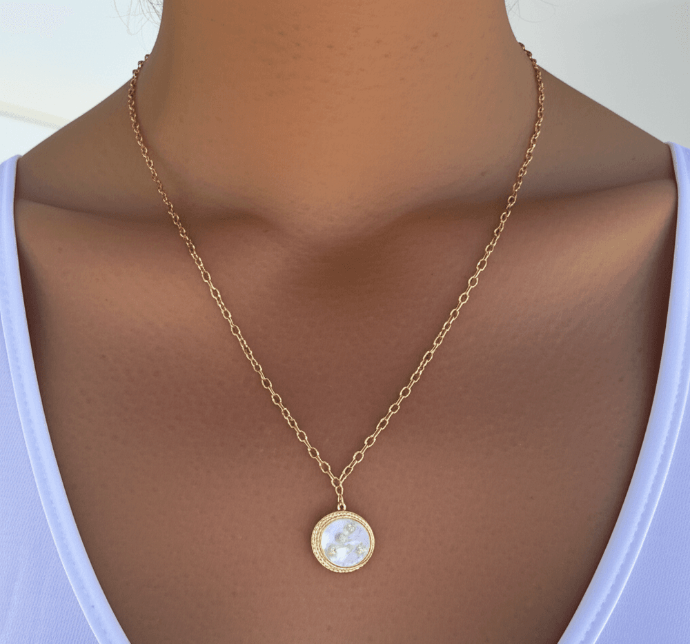 Firenze Sky Medal Pendant Necklace view 2