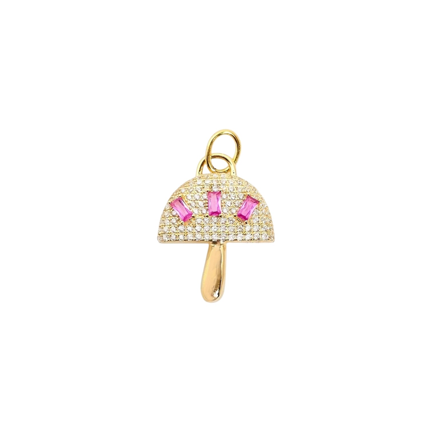 Amalfi Mushroom Pendant Necklace in Rose - 925 Sterling Silver Wholesale Jewelry