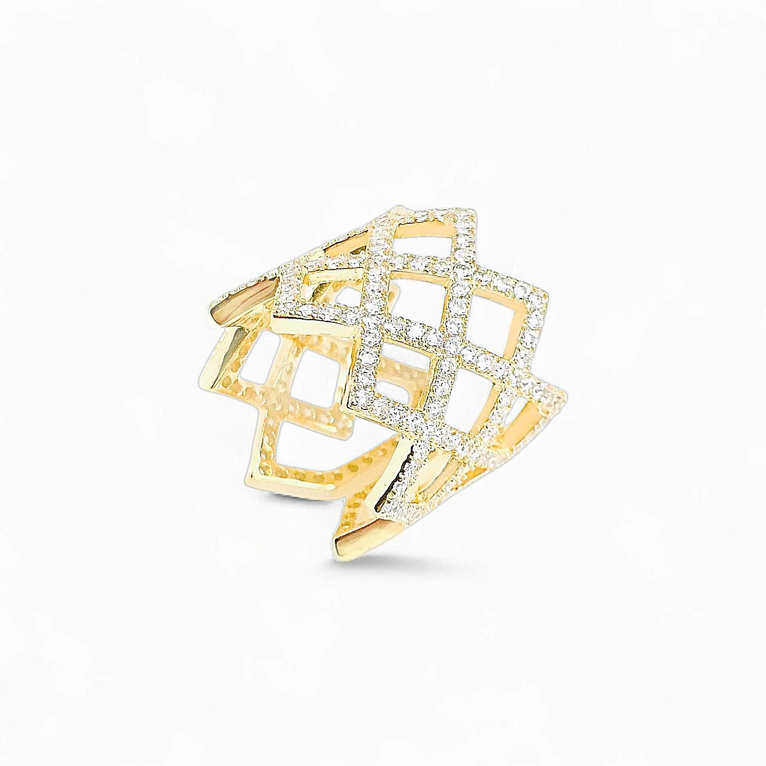 Venezia Cuadriculado Cocktail Ring view 3