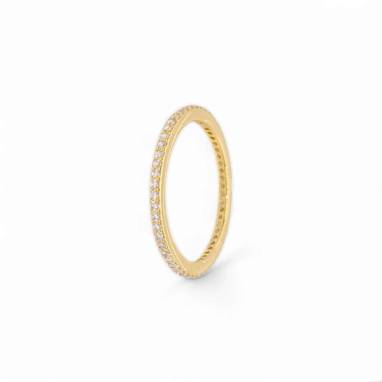 Lucia Pavé Eternity Band in Gold - 925 Sterling Silver Wholesale Jewelry