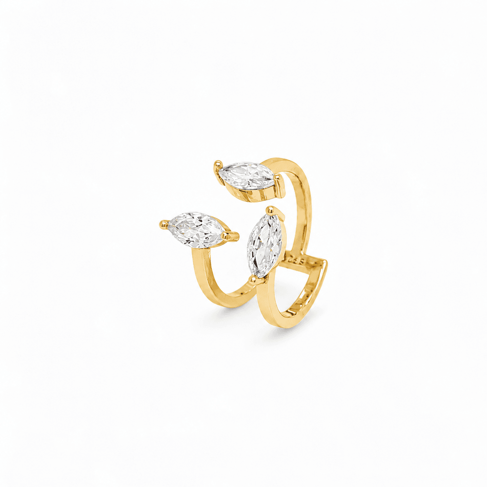 Gioia 3 Stones Cocktail Ring view 3
