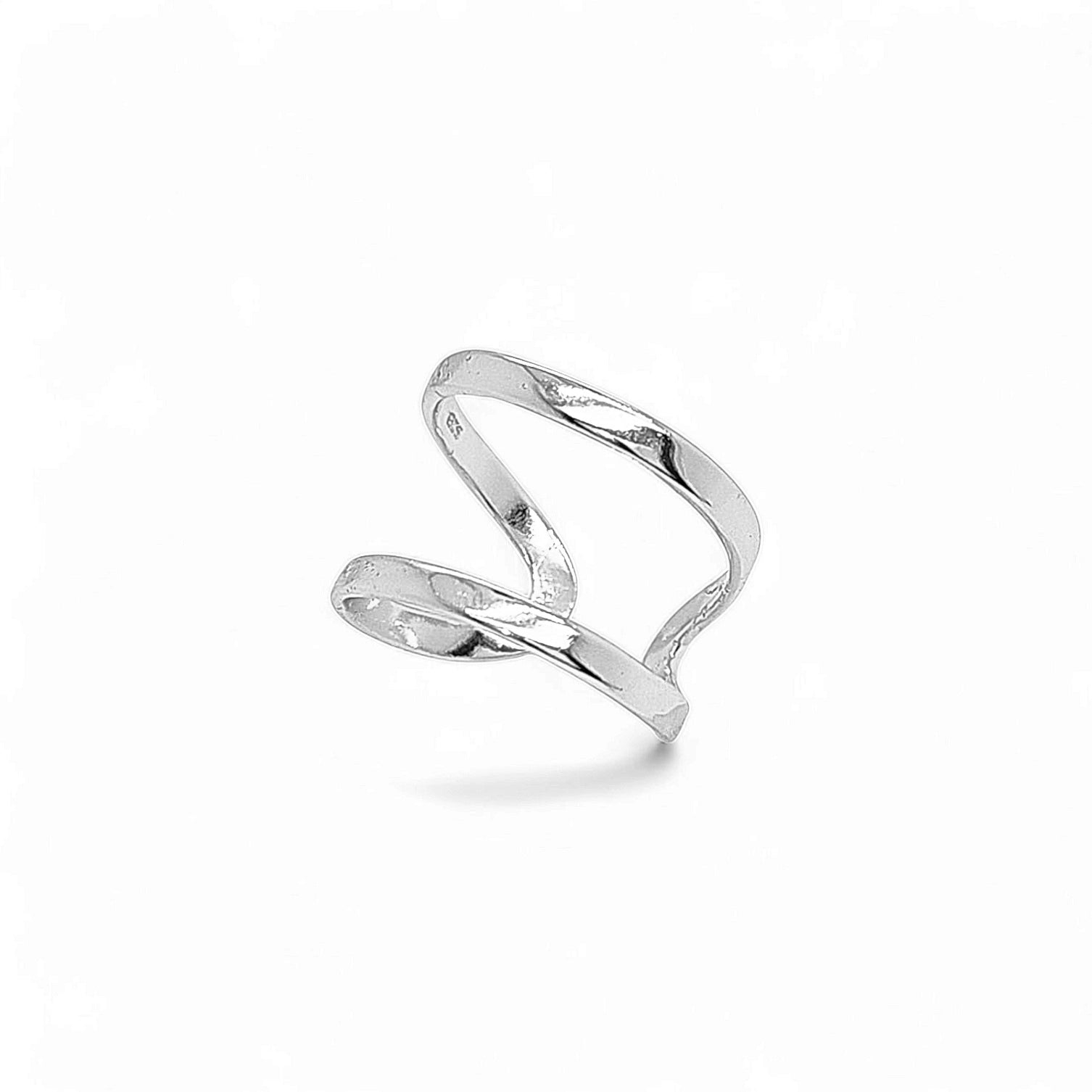 Celeste 2 Line Plain Cocktail Ring view 3